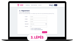 Telekom Egészség regisztrációs felület, ahol a felhasználó a Regisztrálok gombra kattinthat.
